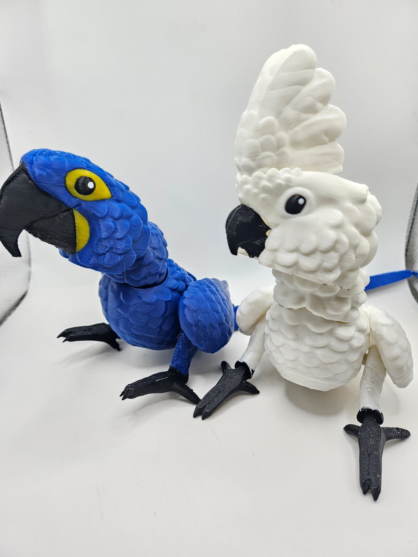 Articulated Bird Figurines and Keychains - 3d Printed with Unique Features and Expressive Features