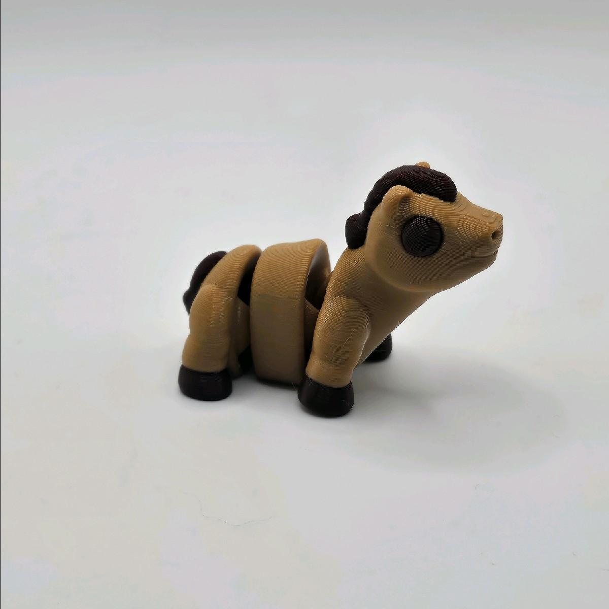 3D Printed Mini Animal Friends - Collectible Mini Figurines, Approximately 2 Inches Long, Plastic Material, Available in Various Colors