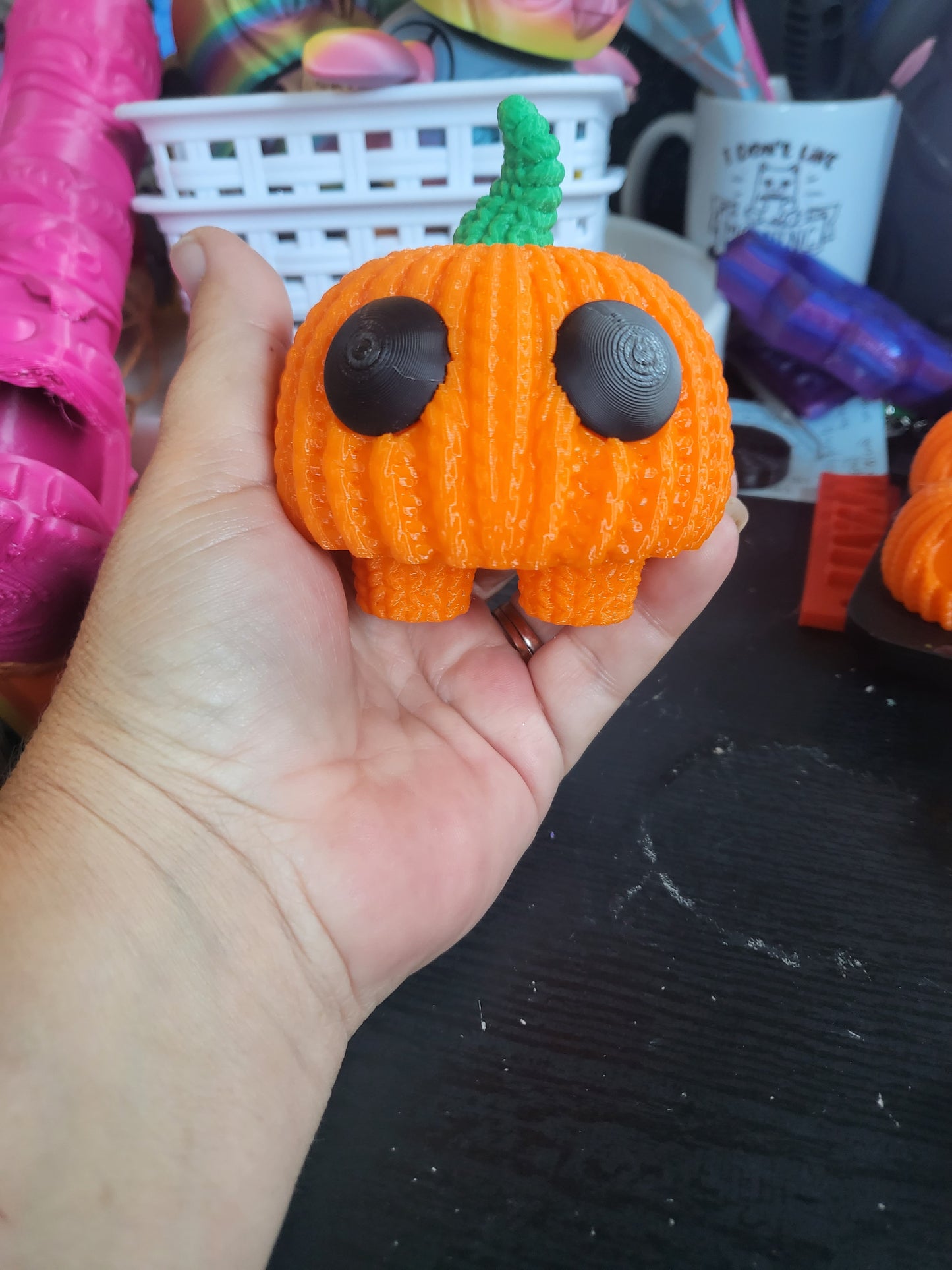 3d printed faux crochet pumpkin