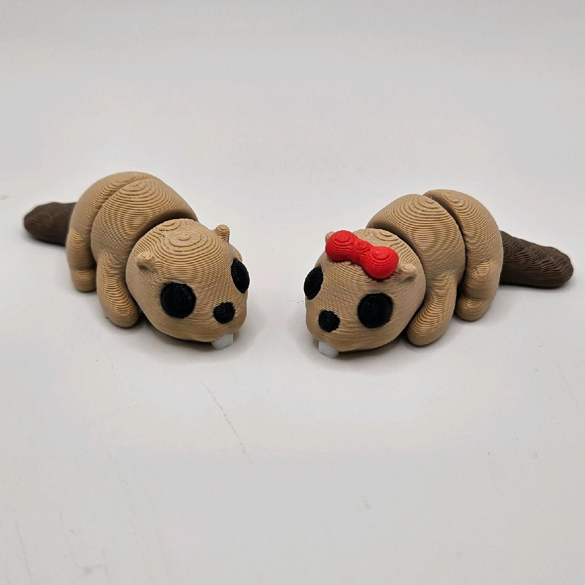 3D Printed Mini Animal Friends - Collectible Mini Figurines, Approximately 2 Inches Long, Plastic Material, Available in Various Colors
