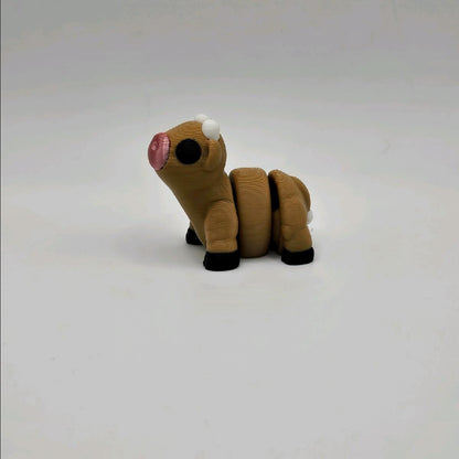 3D Printed Mini Animal Friends - Collectible Mini Figurines, Approximately 2 Inches Long, Plastic Material, Available in Various Colors